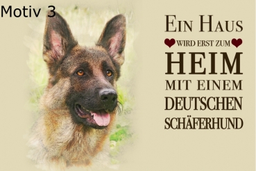 Nostalgieschild - Hundeschild im Retrostil Motiv: Deutscher Schäferhund #3